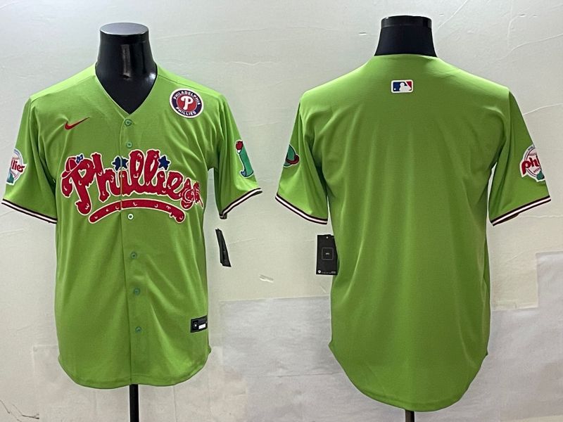 Men Philadelphia Phillies Blank Green Five generations Joint Name 2025 Nike MLB Jersey style 5